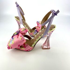 Betsey Johnson Pink and Lavender Floral Heels
